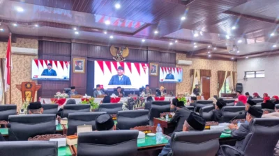 DPRD Kabupaten Trenggalek menggelar Rapat Paripurna Istimewa dengan agenda mendengarkan Pidato Kenegaraan Presiden Prabowo