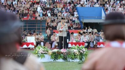 Gelar Apel Hari Pramuka Ke-65, Kota Malang Kukuhkan 1.280 Anggota Pramuka Garuda