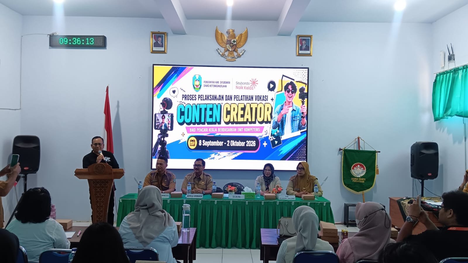 Dinas Ketenagakerjaan (Disnaker) Kabupaten Situbondo menggelar Pelatihan Vokasi Konten Kreator Berdasarkan Unit Kompetensi Tahun 2026