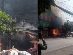 Toko Madura Perempatan Galunggung Terbakar, 1 Orang Terjebak