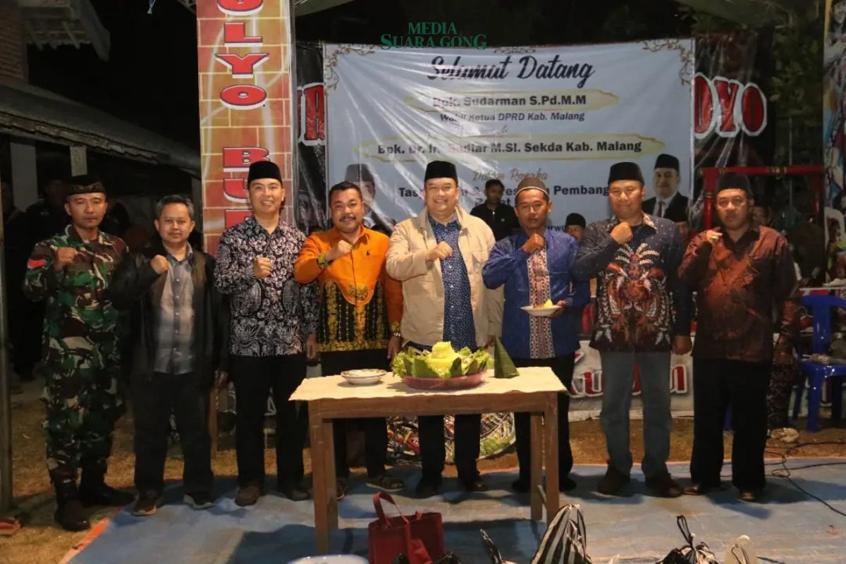 Perlancar akses serta aktivitas warga, Jalan rabat beton di Dusun Tambakrejo, Desa Purwodadi, Donomulyo, Kabupaten Malang, resmi dibuka