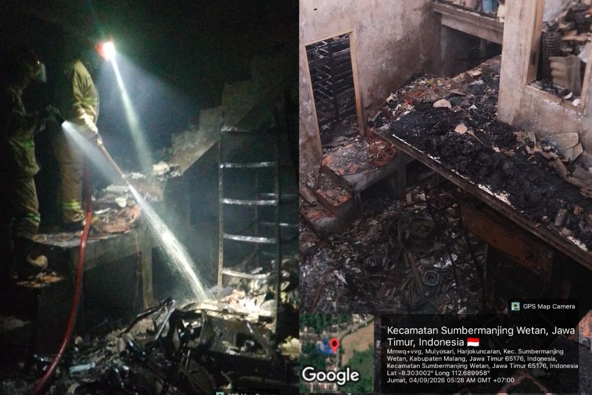 Toko Bangunan di Harjo Kuncaran Sumawe Hangus Terbakar, Kerugian Tembus Rp700 Juta!