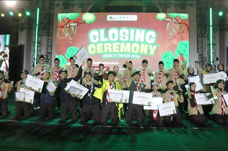 Perkemahan Pramuka Santri Nusantara (PPSN) VI Tahun 2026 resmi berakhir di Pondok Pesantren Wisata An-Nur II Al-Murtadlo, Bululawang, Malang,