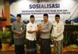 Sekda Trenggalek ST Triadi Atmono saat membuka sosialisasi digitalisasi pengelolaan Pajak Bumi dan Bangunan Perdesaan dan Perkotaan (PBB-P2)