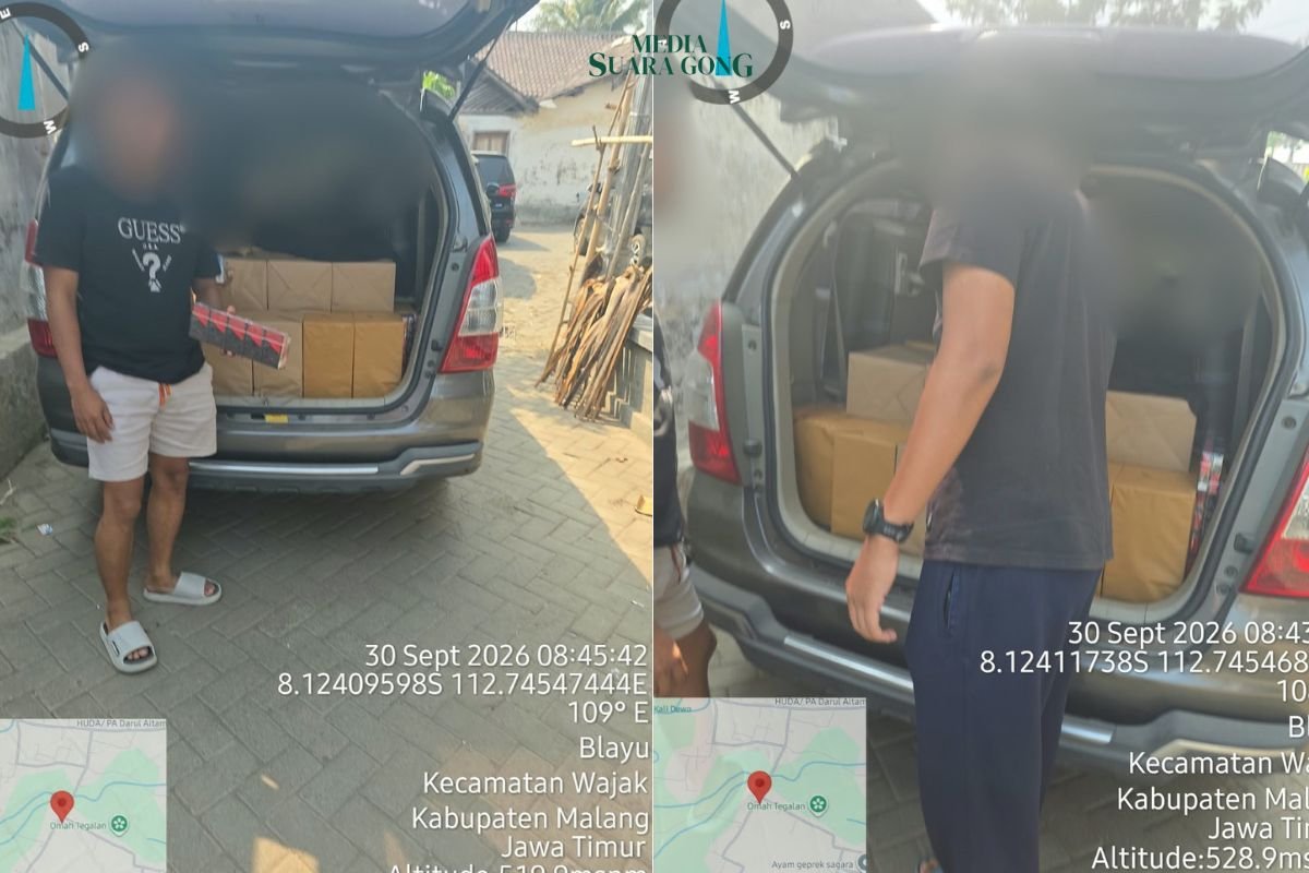 Bea Cukai Malang kembali menggagalkan upaya peredaran Rokok ilegal atau tanpa pita cukai melalui di daerah Wajak pada Rabu (30/9/2026).