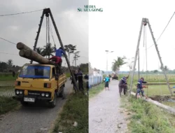 Kabel Listrik Disangga Bambu di Bondowoso, Kini 12 Tiang PLN Mulai Dipasang