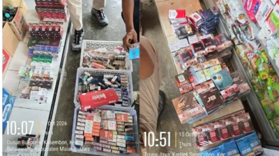 Bea Cukai Malang bersama Pemkab Malang menggelar operasi gabungan amankan rokok ilegal di Kecamatan Bululawang dan Kecamatan Turen